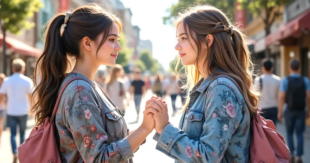 Gen Z friends messaging on phone, National I Care About You Day
